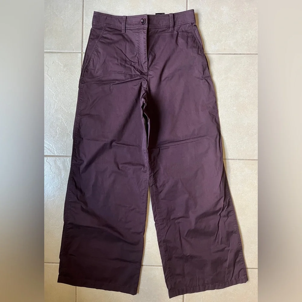 COS Burgundy Wide-Leg Pants - Picture 3 of 12